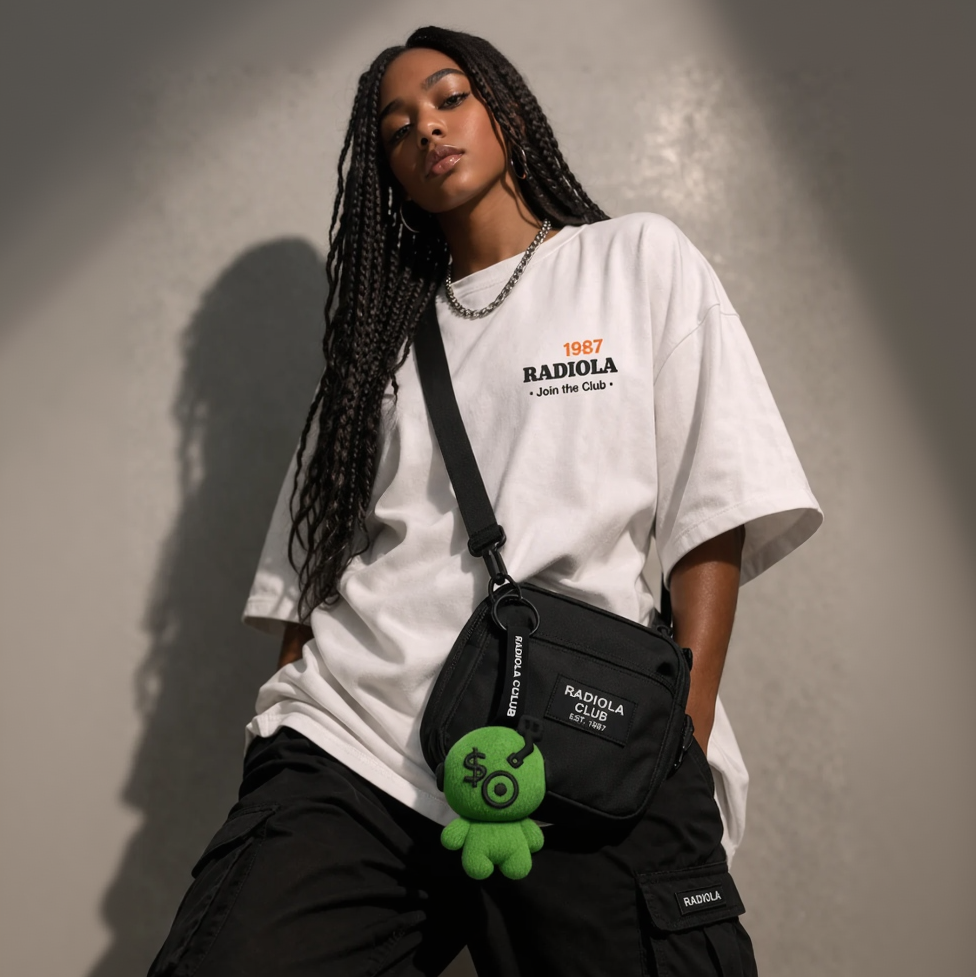 Plush Keychain — "Radiola Money Cash"